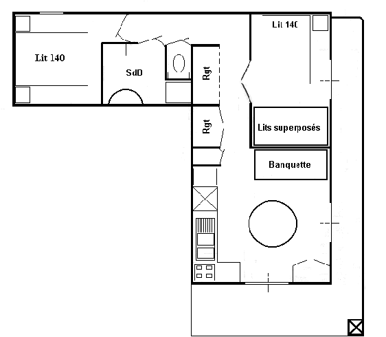 Plan du Gîte Chalet Les Grands Prés